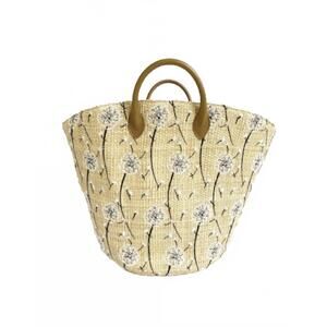 NEW MARIA LA ROSA women's dandelion bag in natural/black